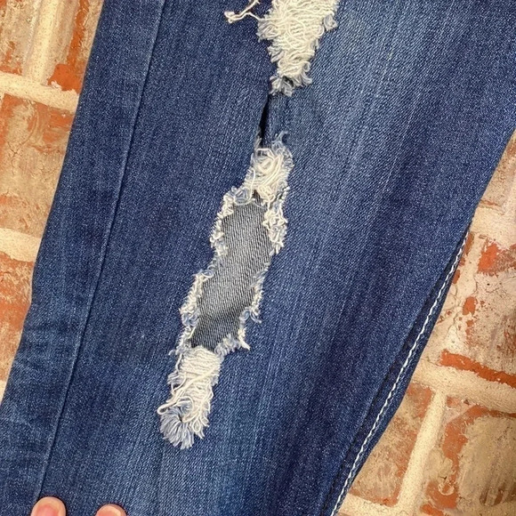 Premiere Distressed Bling Cross Pocket Jeans - Picture 5 of 12